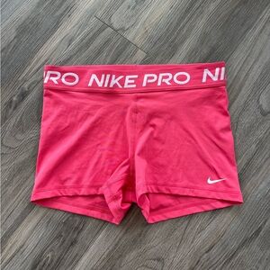 Pink Nike Pro Shorts Large